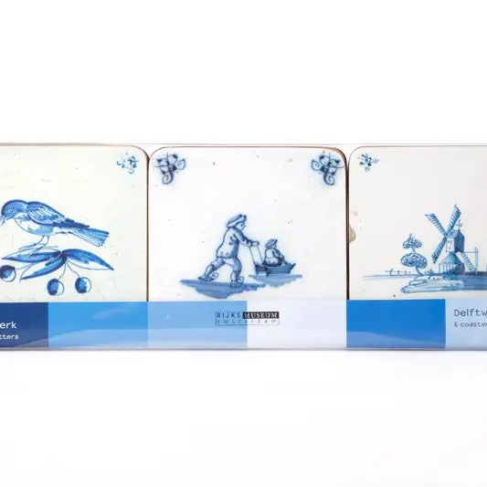 Lasinaluset Delf Blue laatat, 6 kpl