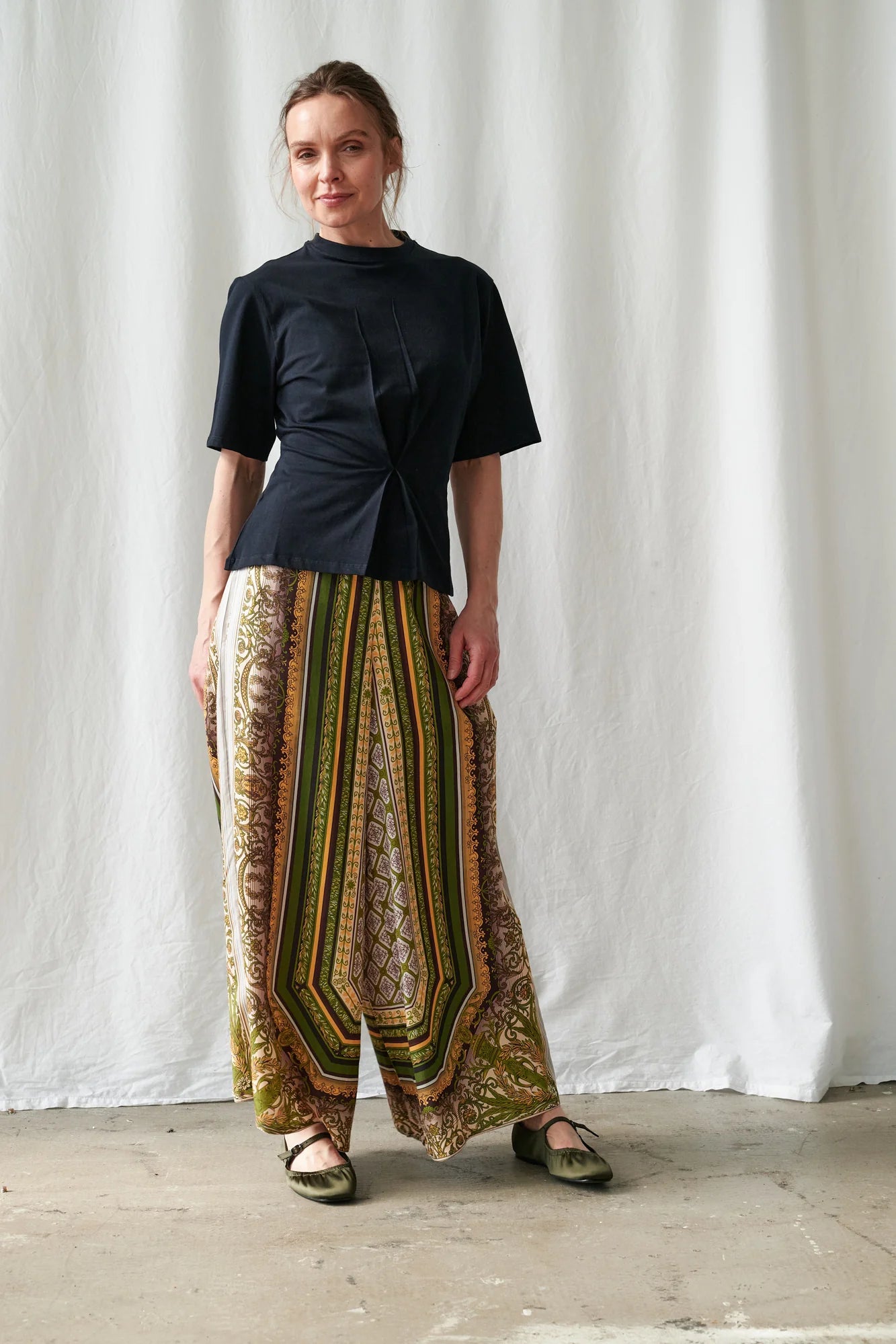 Palazzo Pants, Amulet Green