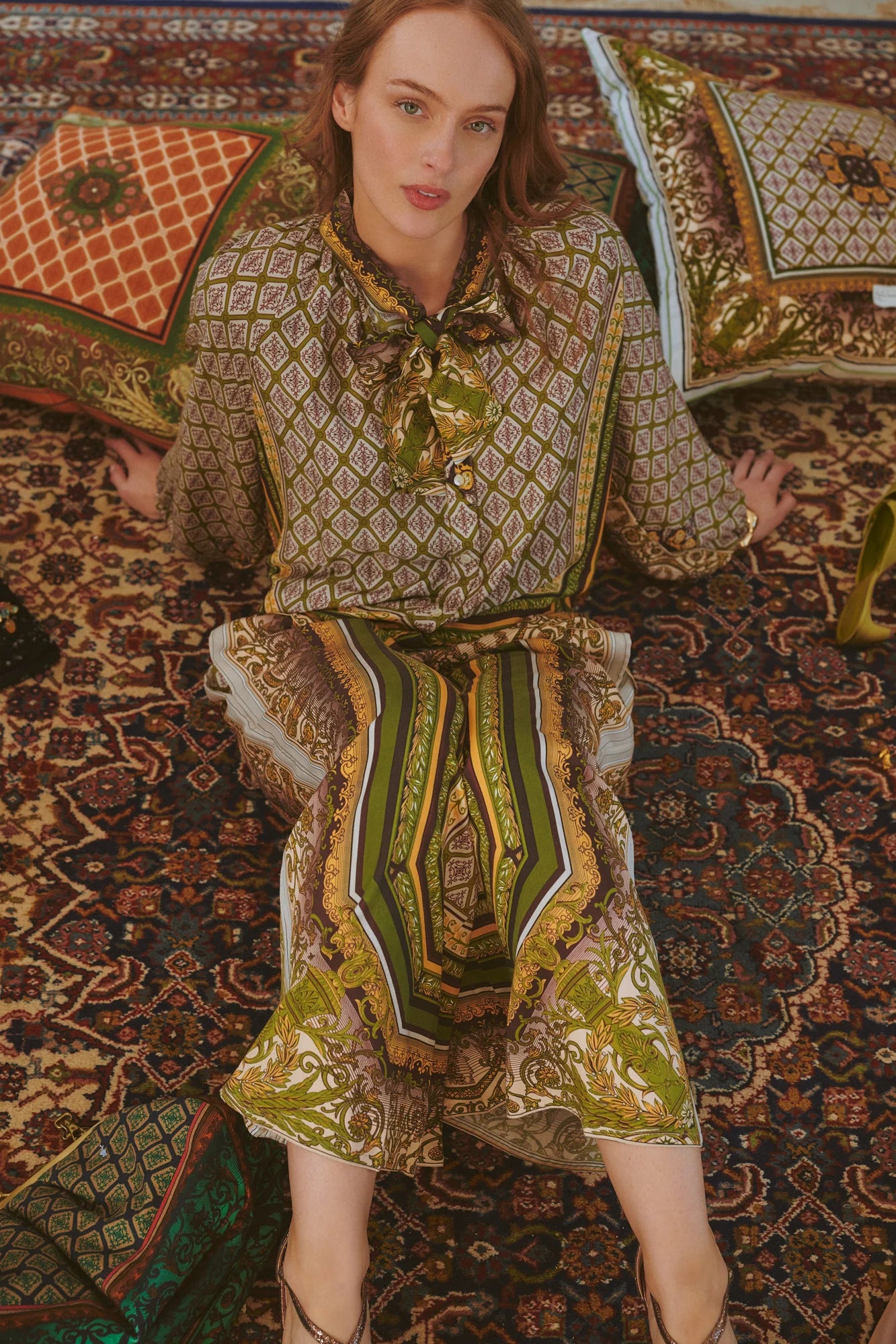Palazzo Pants, Amulet Green