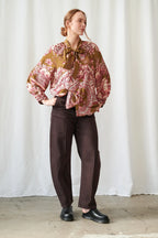 Pussy Bow Blouse, Angels Olive