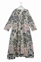 Pinch Pleat Dress, Block Taupe