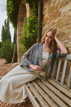 Mini Kimono, Boho Garden Grey