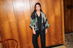 Mini Kimono, Crane Emerald