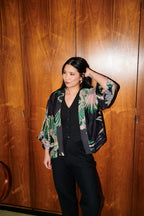 Mini Kimono, Crane Emerald