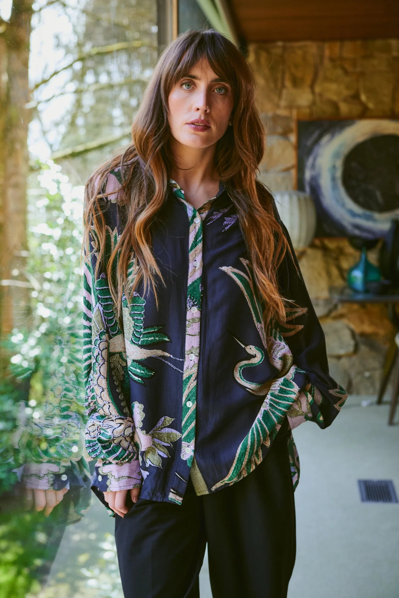 Oversized Shirt, Crane Emerald