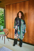 Grande Kimono, Crane Emerald Velvet