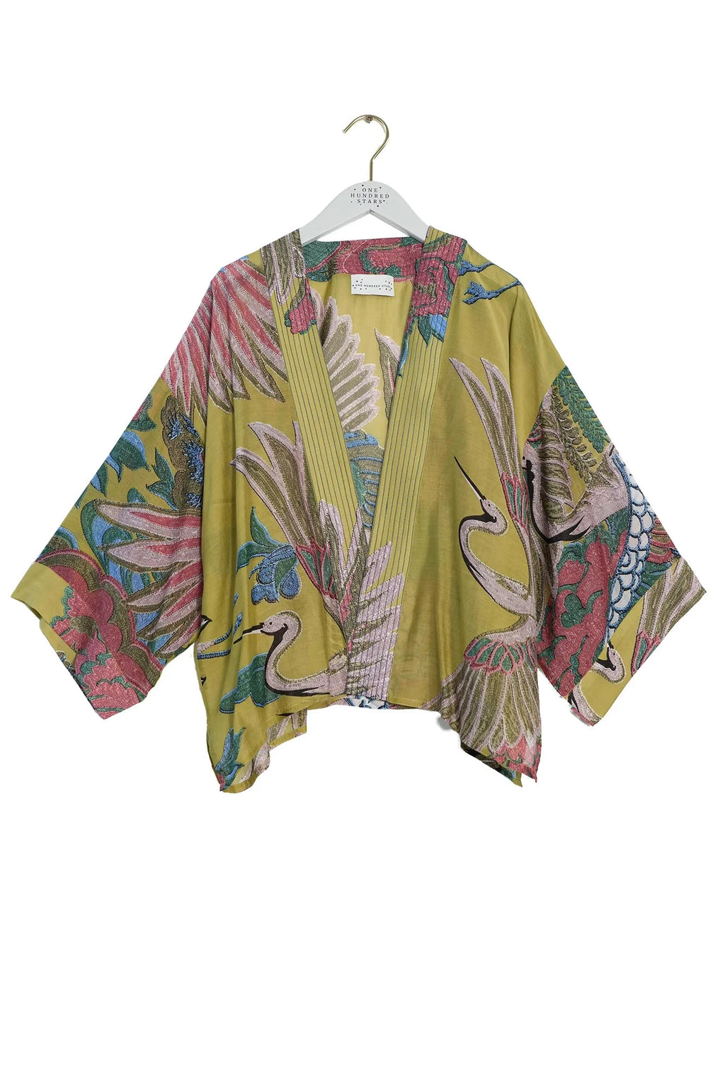 Mini Kimono, Crane Olive