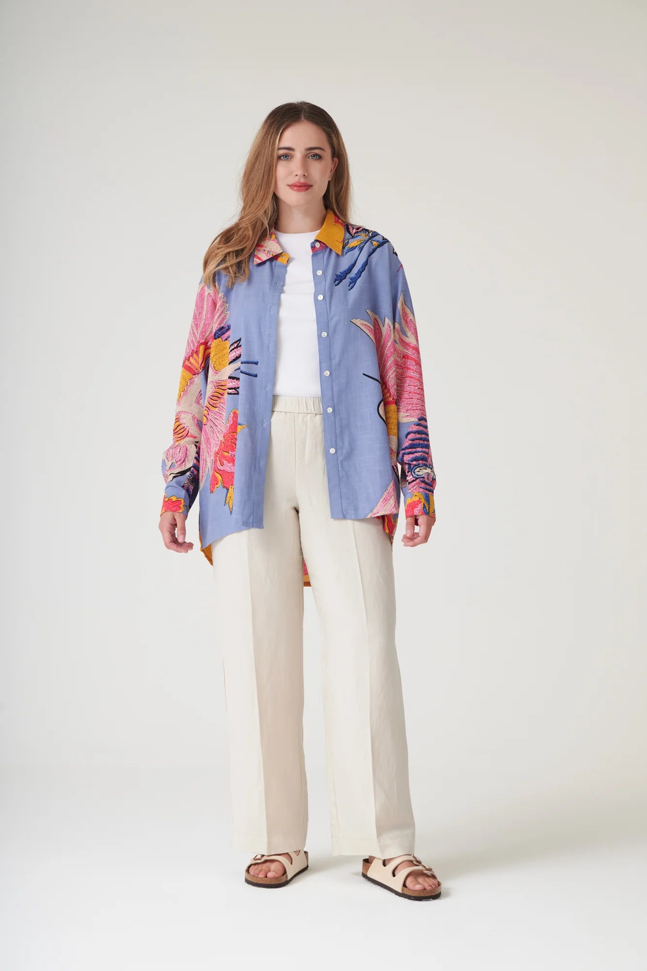 Oversized Shirt, Crane Periwinkle
