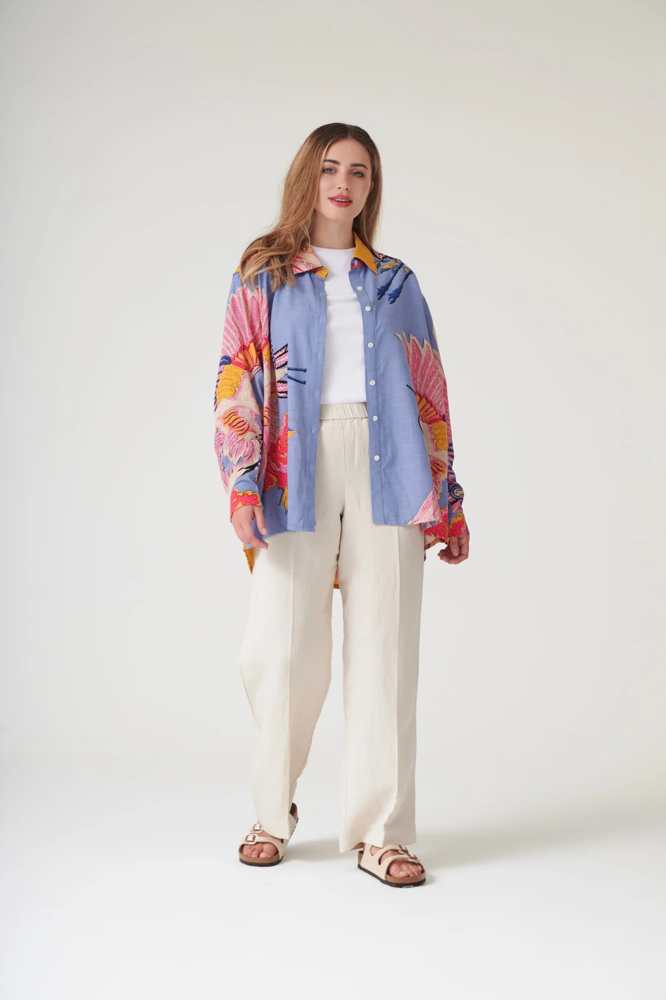 Oversized Shirt, Crane Periwinkle