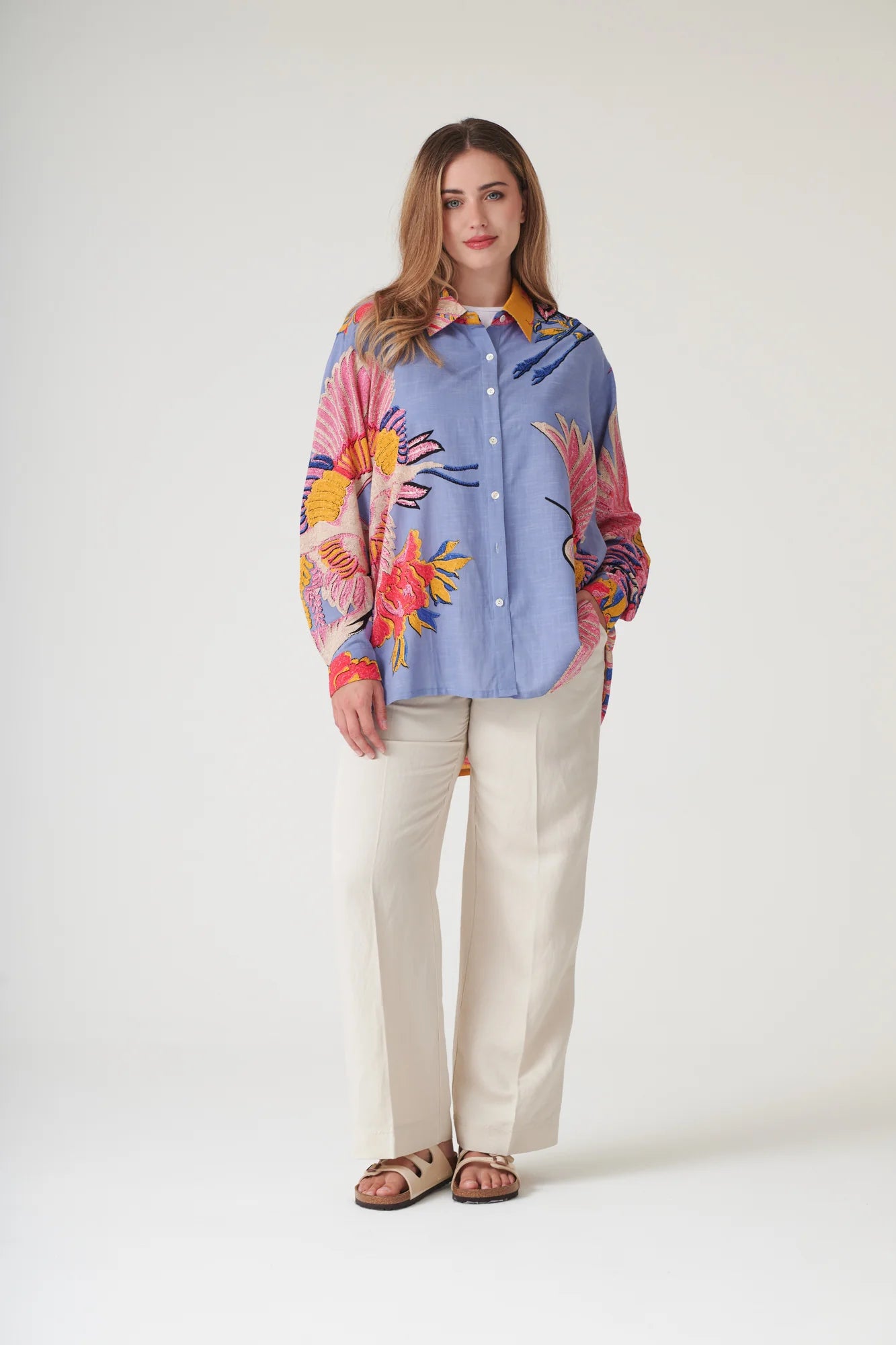 Oversized Shirt, Crane Periwinkle
