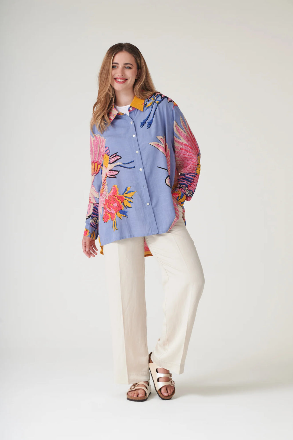 Oversized Shirt, Crane Periwinkle