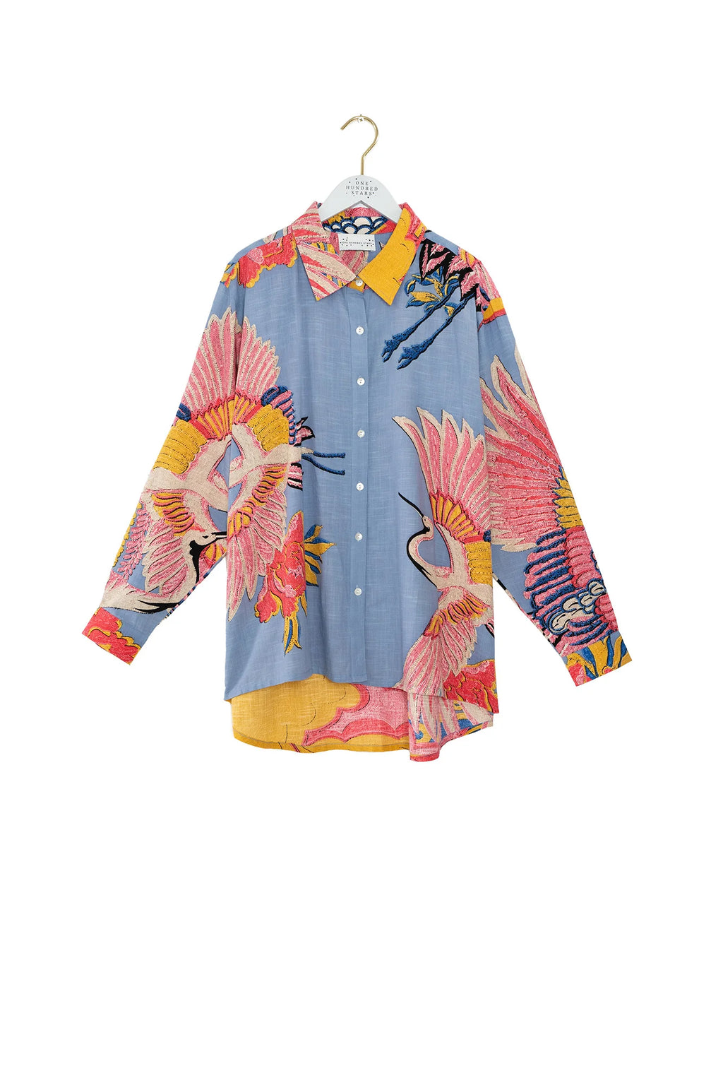 Oversized Shirt, Crane Periwinkle