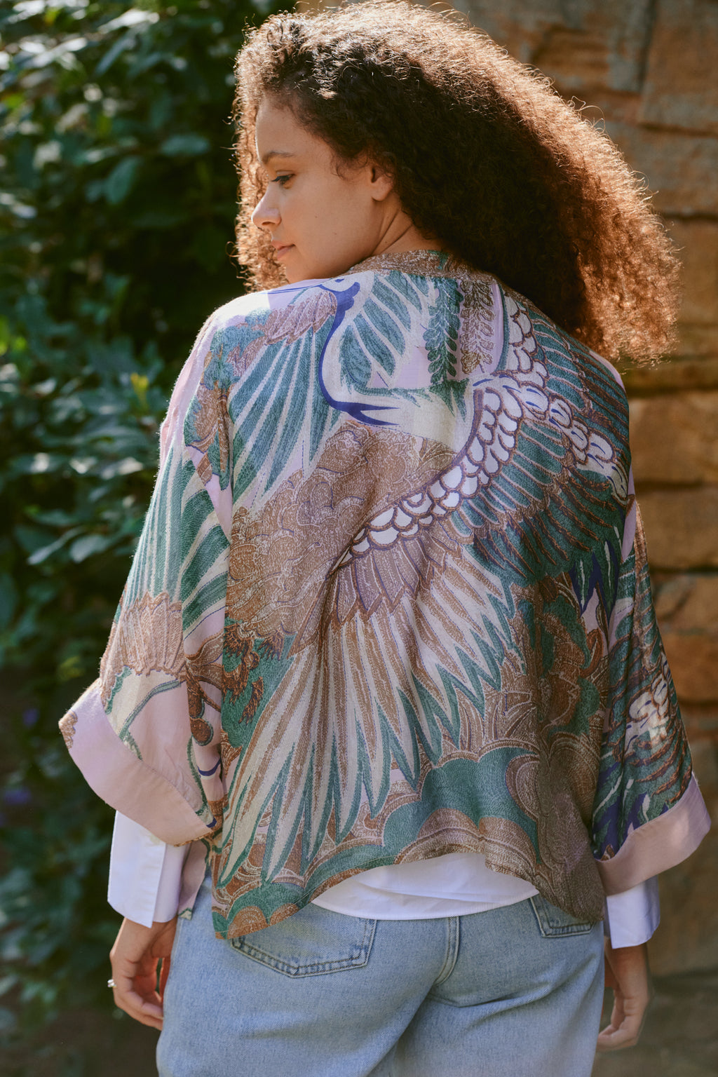 Mini Kimono, Crane Plaster Pink