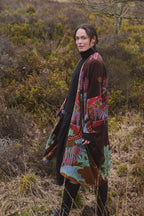 Velvet Grande Kimono, Crane Brown