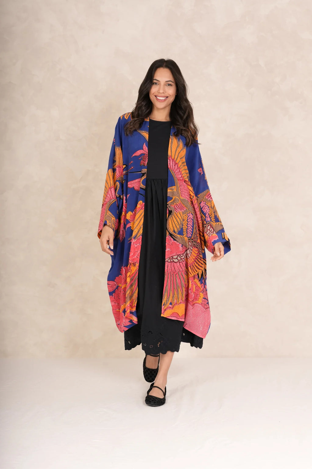 Grande Kimono, Crane Cobalt