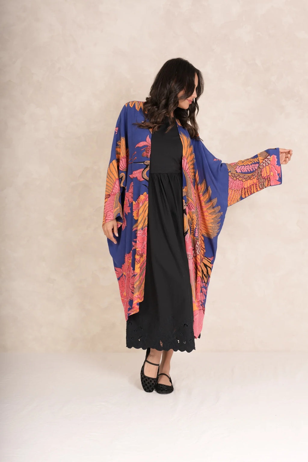 Grande Kimono, Crane Cobalt