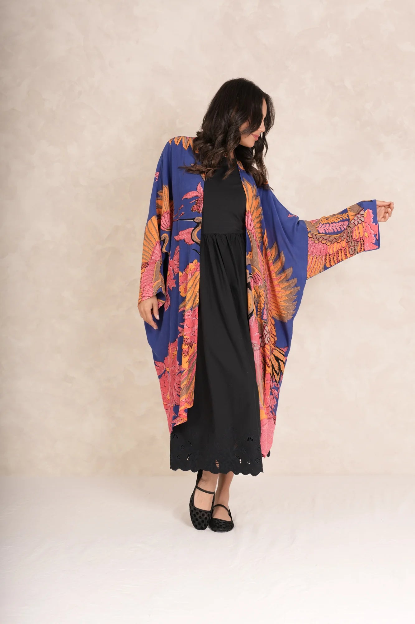 Grande Kimono, Crane Cobalt