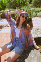 Mini Kimono, Crane Periwinkle