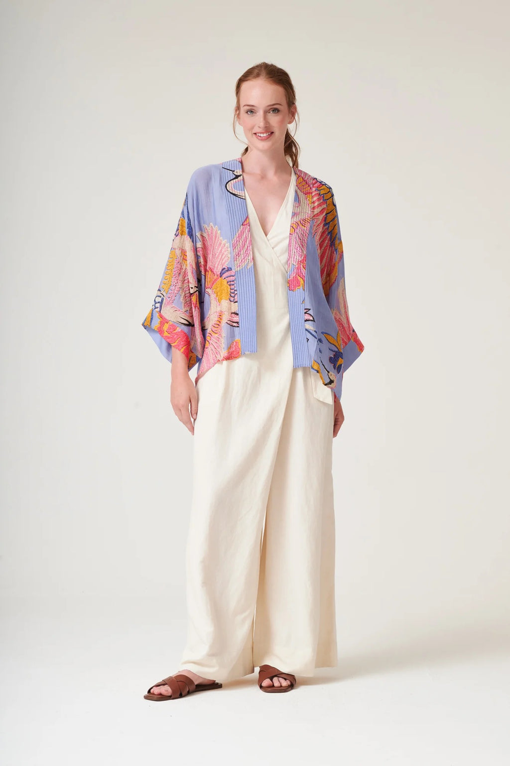 Mini Kimono, Crane Periwinkle