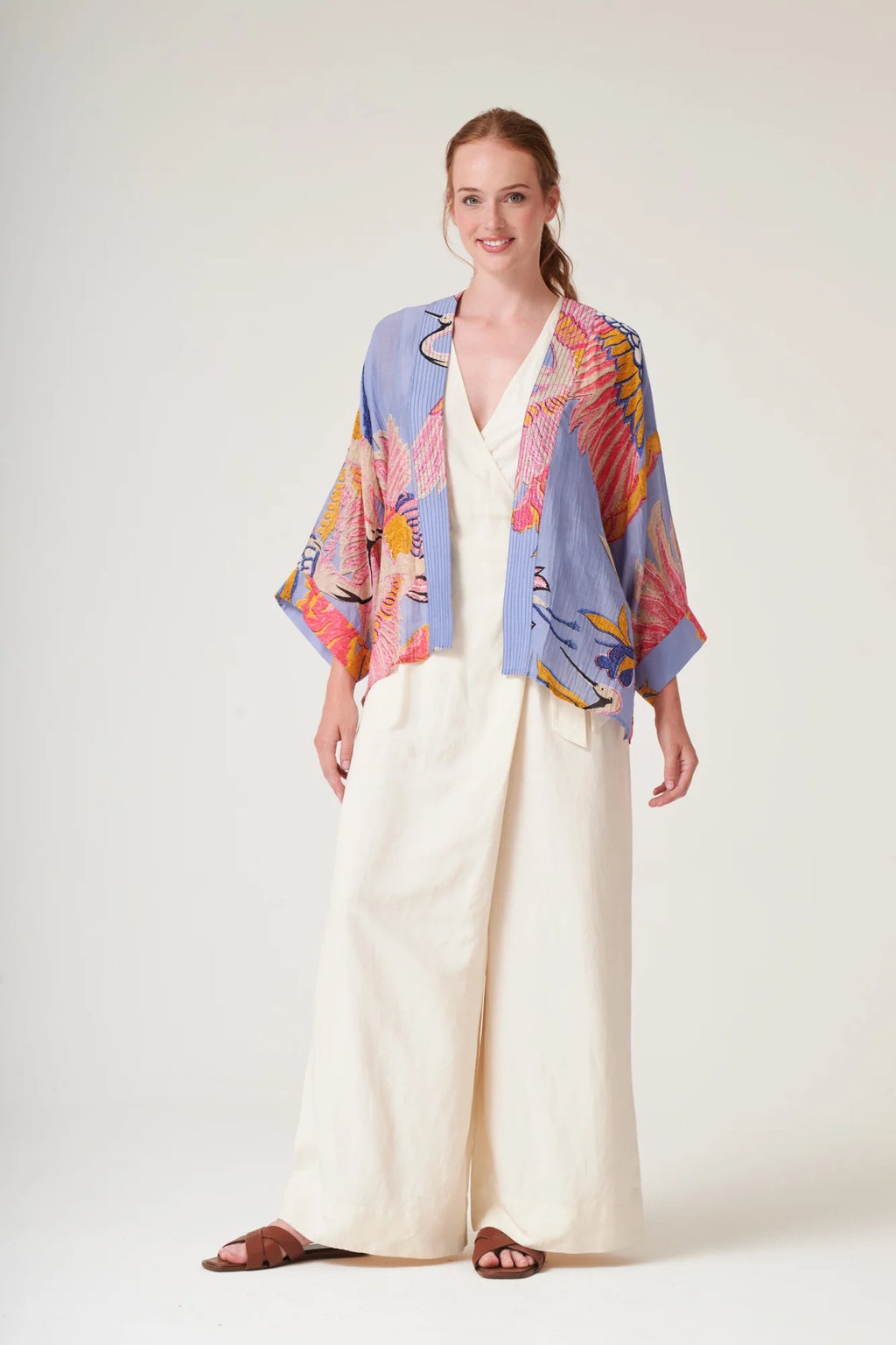 Mini Kimono, Crane Periwinkle