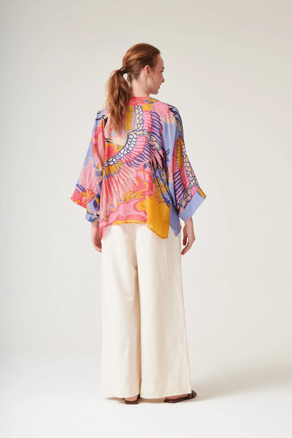 Mini Kimono, Crane Periwinkle