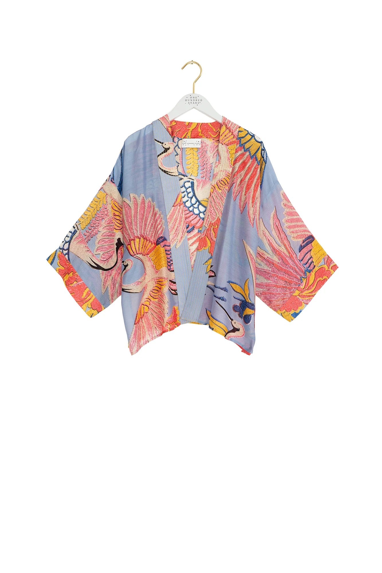 Mini Kimono, Crane Periwinkle