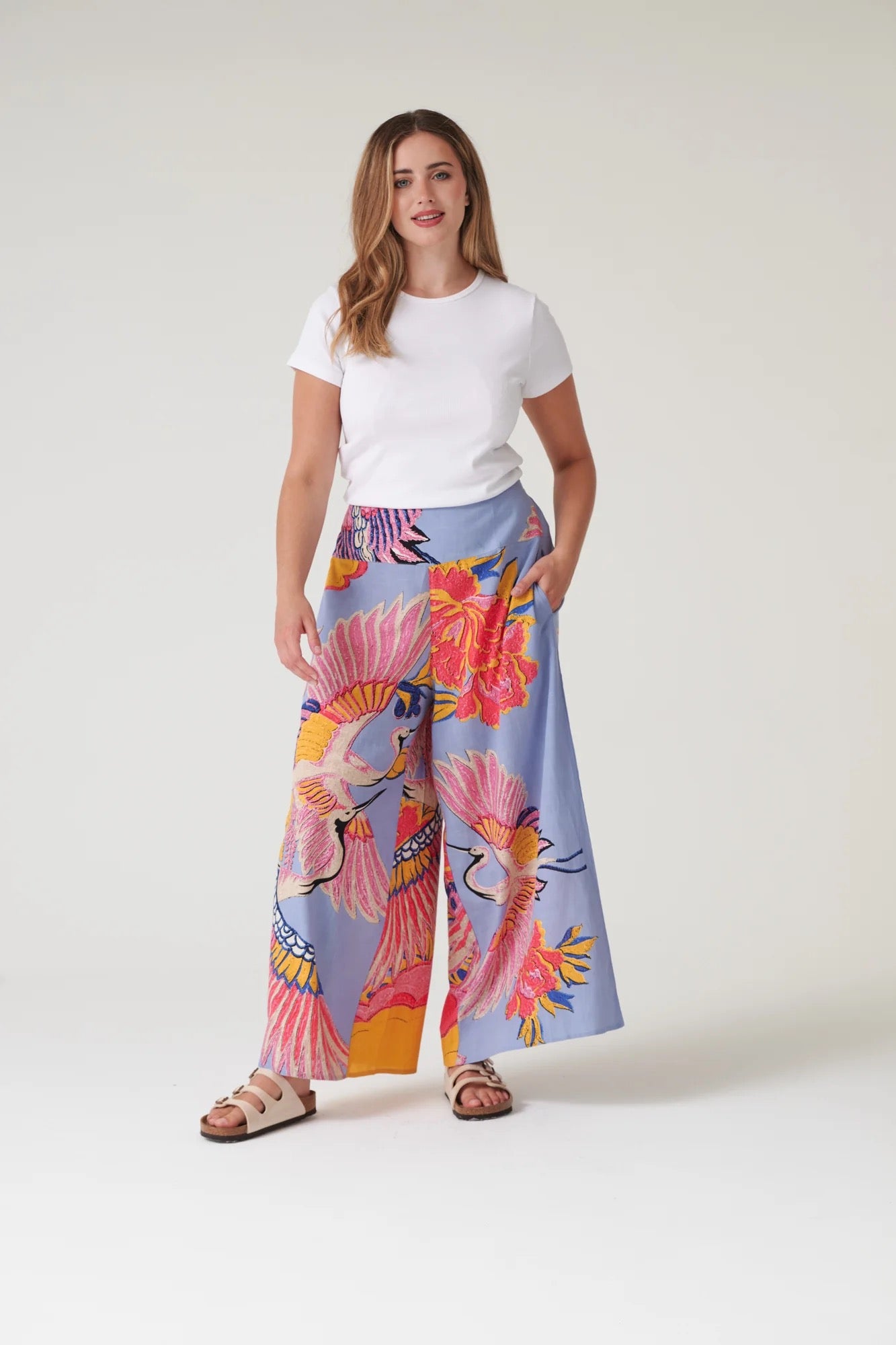 Palazzo Pants, Crane Periwinkle