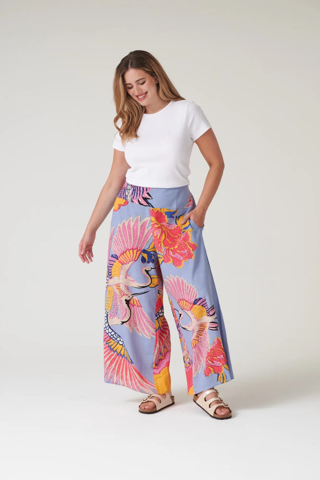 Palazzo Pants, Crane Periwinkle