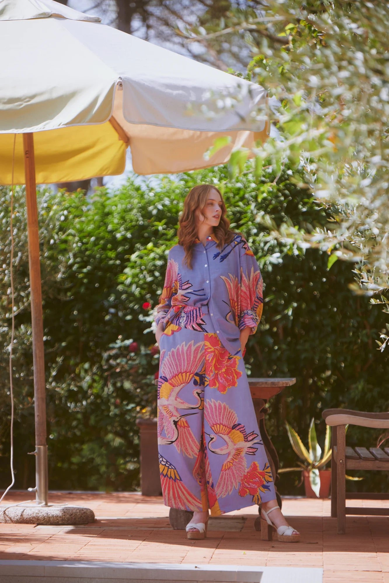 Palazzo Pants, Crane Periwinkle