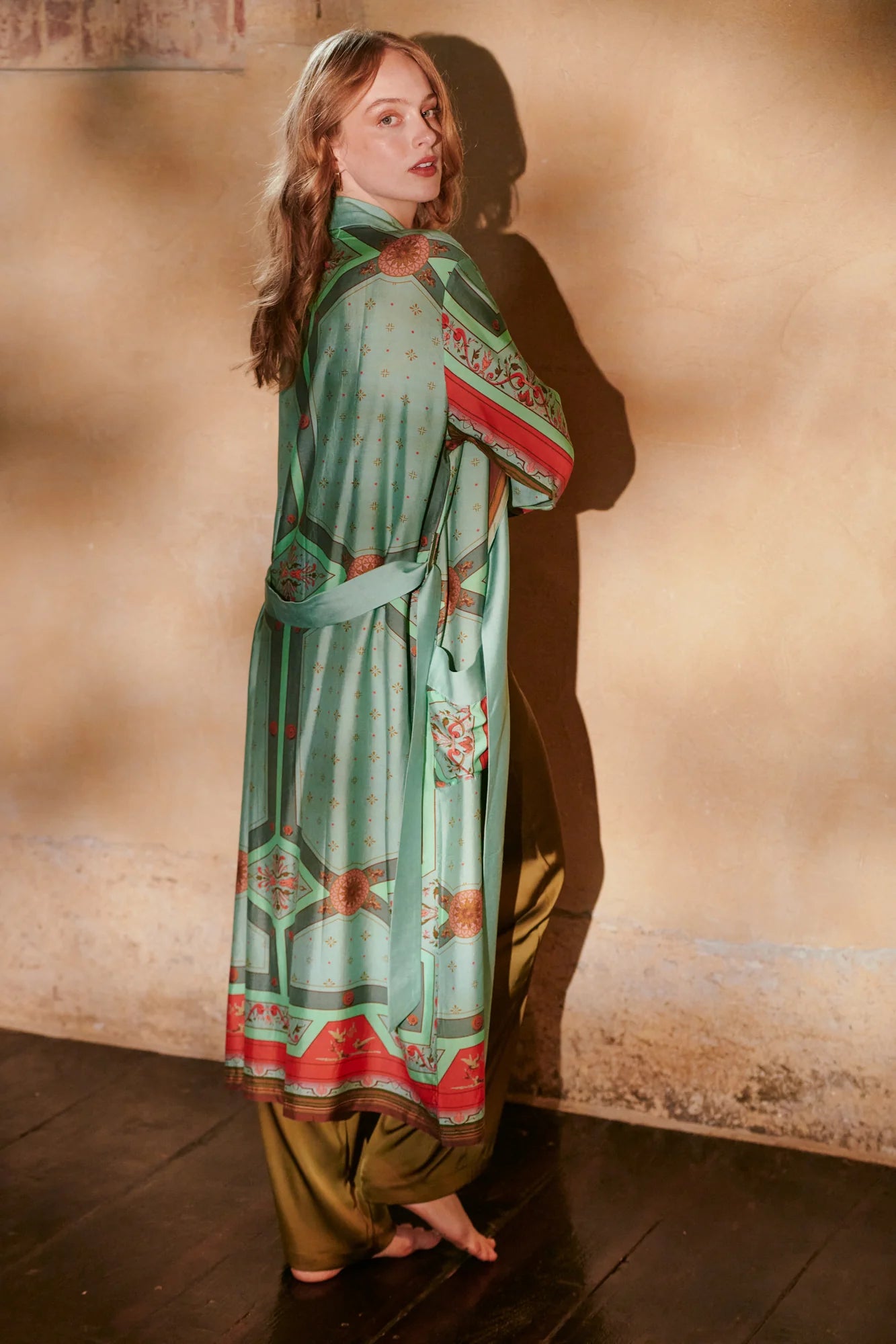 Gown, Fleur De Lys Aqua