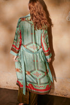 Gown, Fleur De Lys Aqua