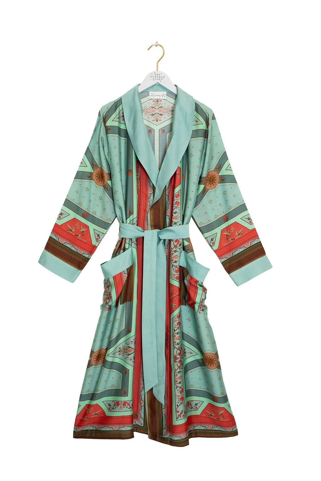 Gown, Fleur De Lys Aqua