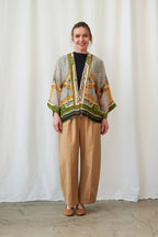 Fleur De Lys Gold Mini Kimono