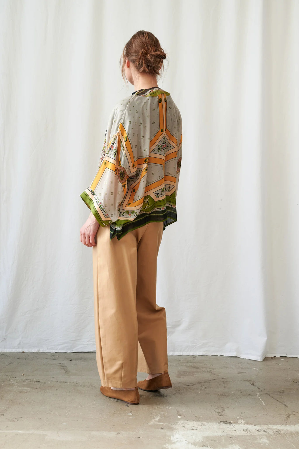Fleur De Lys Gold Mini Kimono