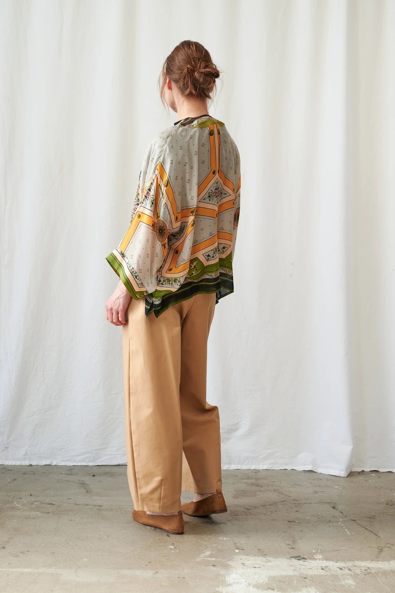 Fleur De Lys Gold Mini Kimono