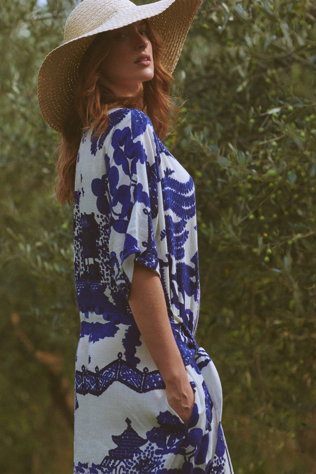 Obi Dress, Giant Willow Blue