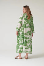 Pinch Pleat Dress, Giant Willow Green