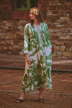 Pinch Pleat Dress, Giant Willow Green