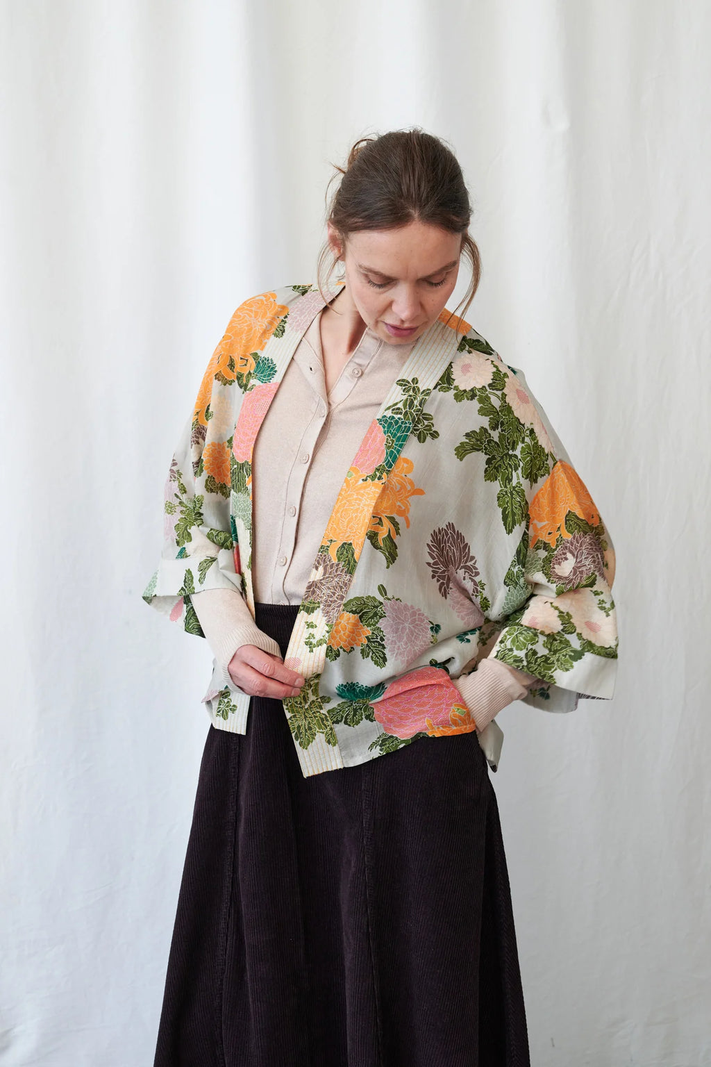 Jacquard Putty Mini Kimono