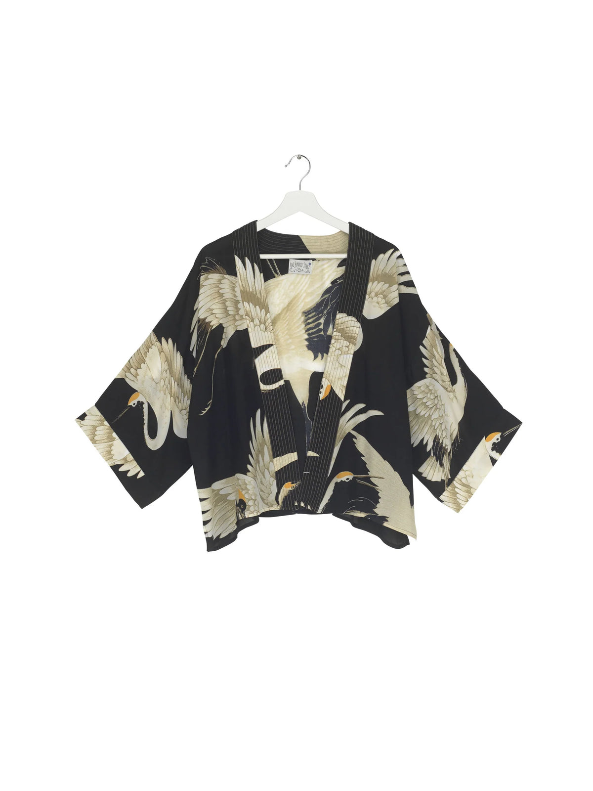 Luxe Kimono, Stork Black