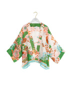 Mini Kimono, Kitsch Bouquet Green