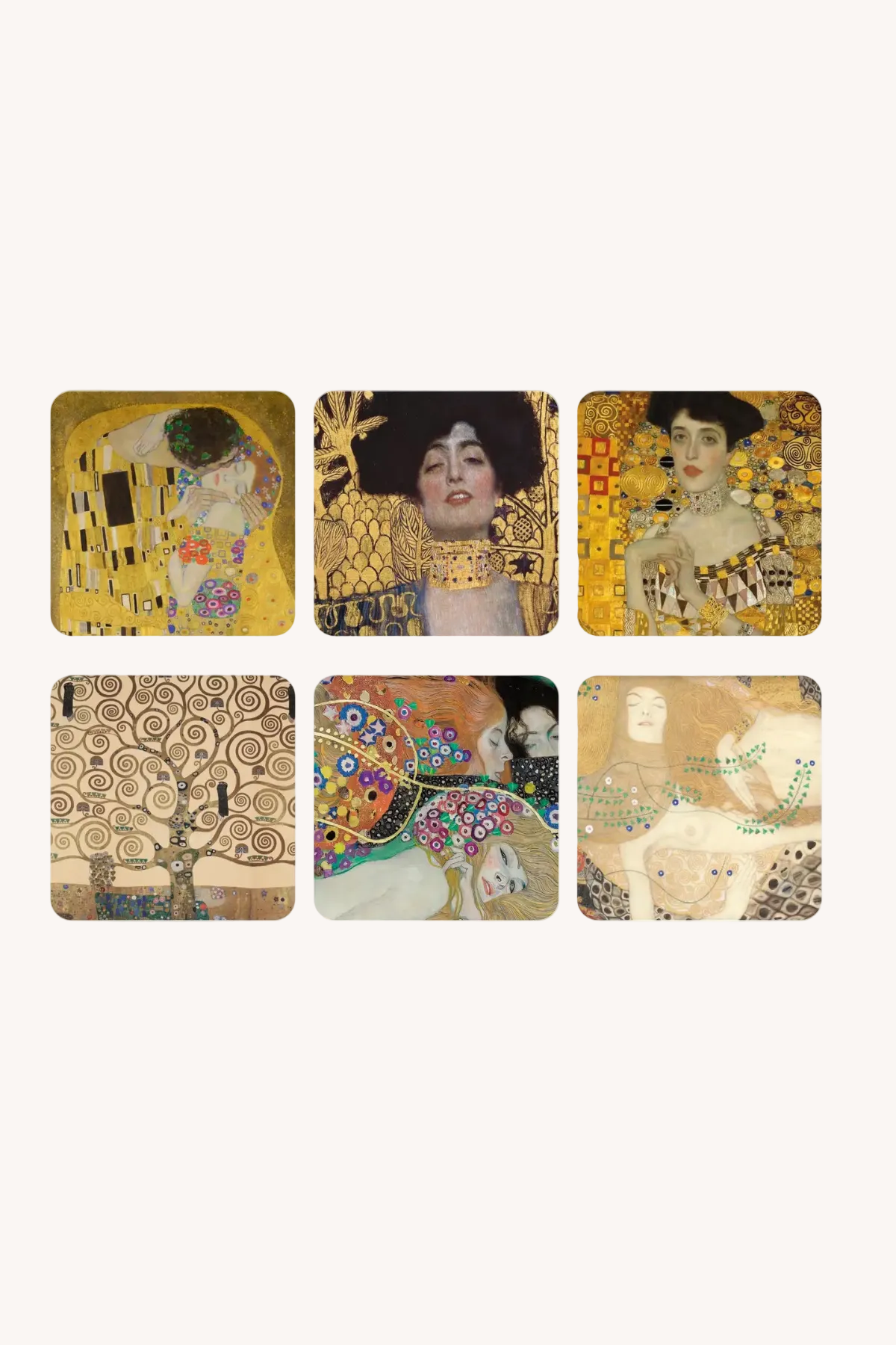 Lasinaluset, Gustav Klimt, 6 kpl