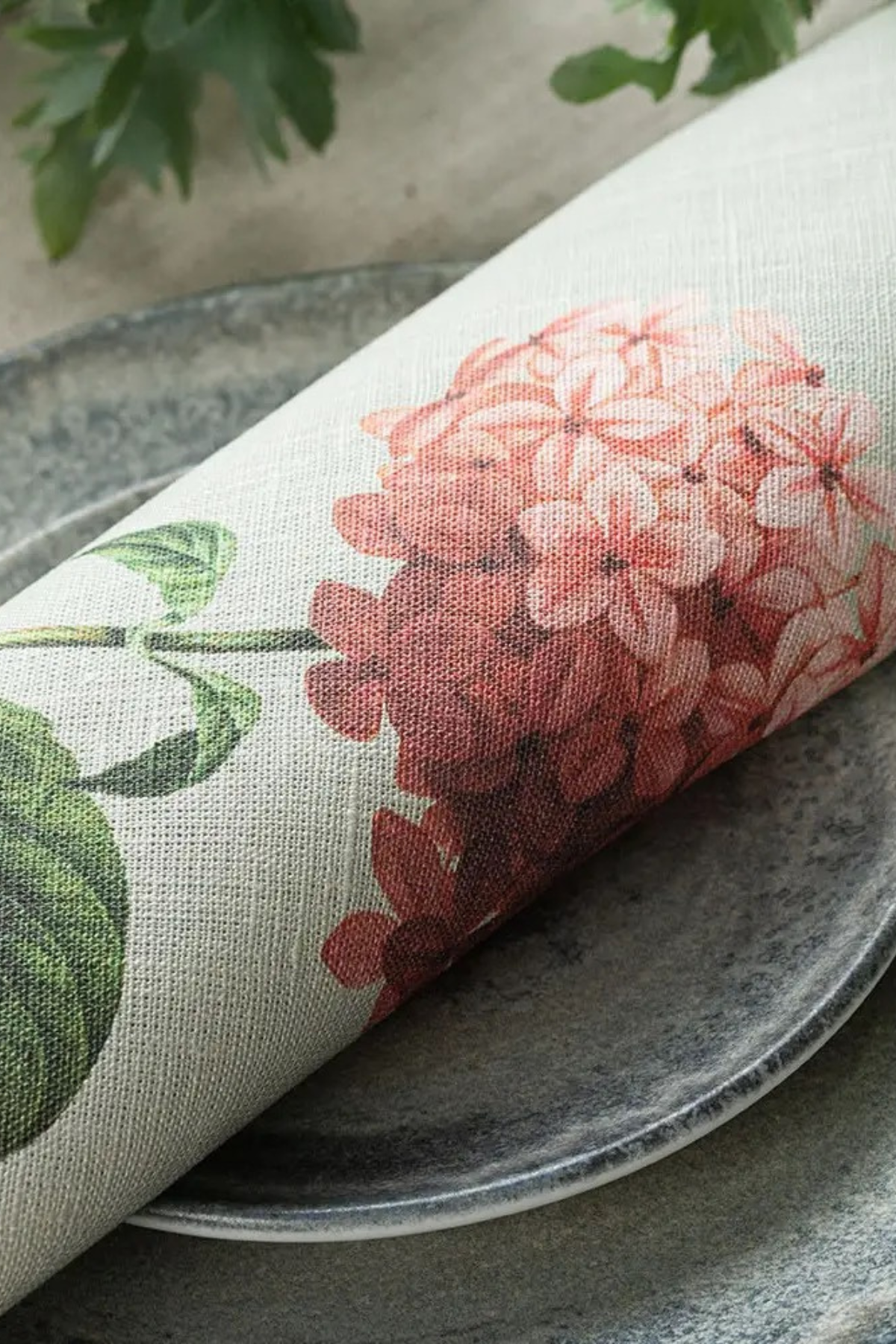 Pellavalautasliinat, Floral  6kpl setti