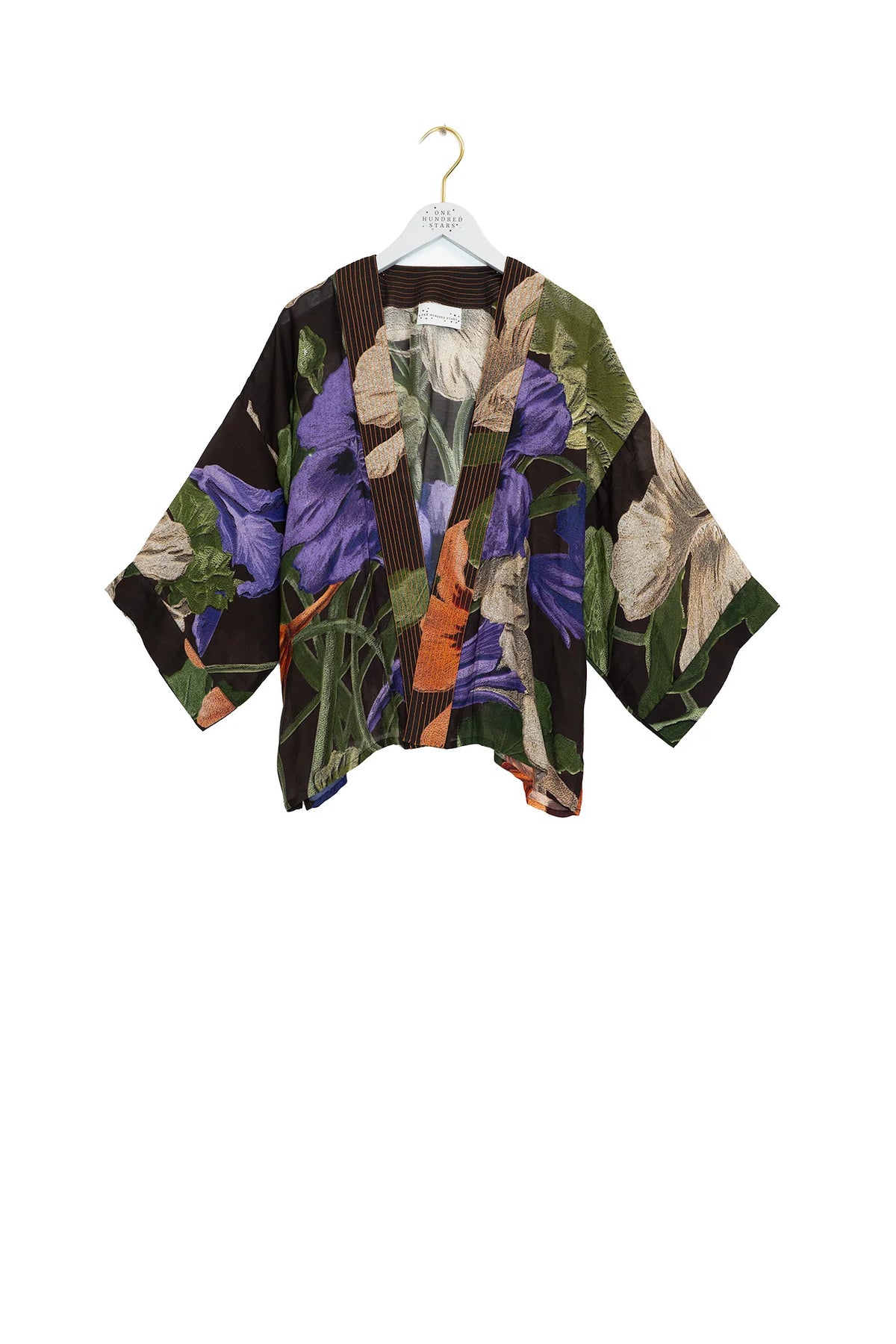 Nasturtium Black Mini Kimono