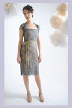 Pitsimekko Olivia, koko 44, Blue Pearl