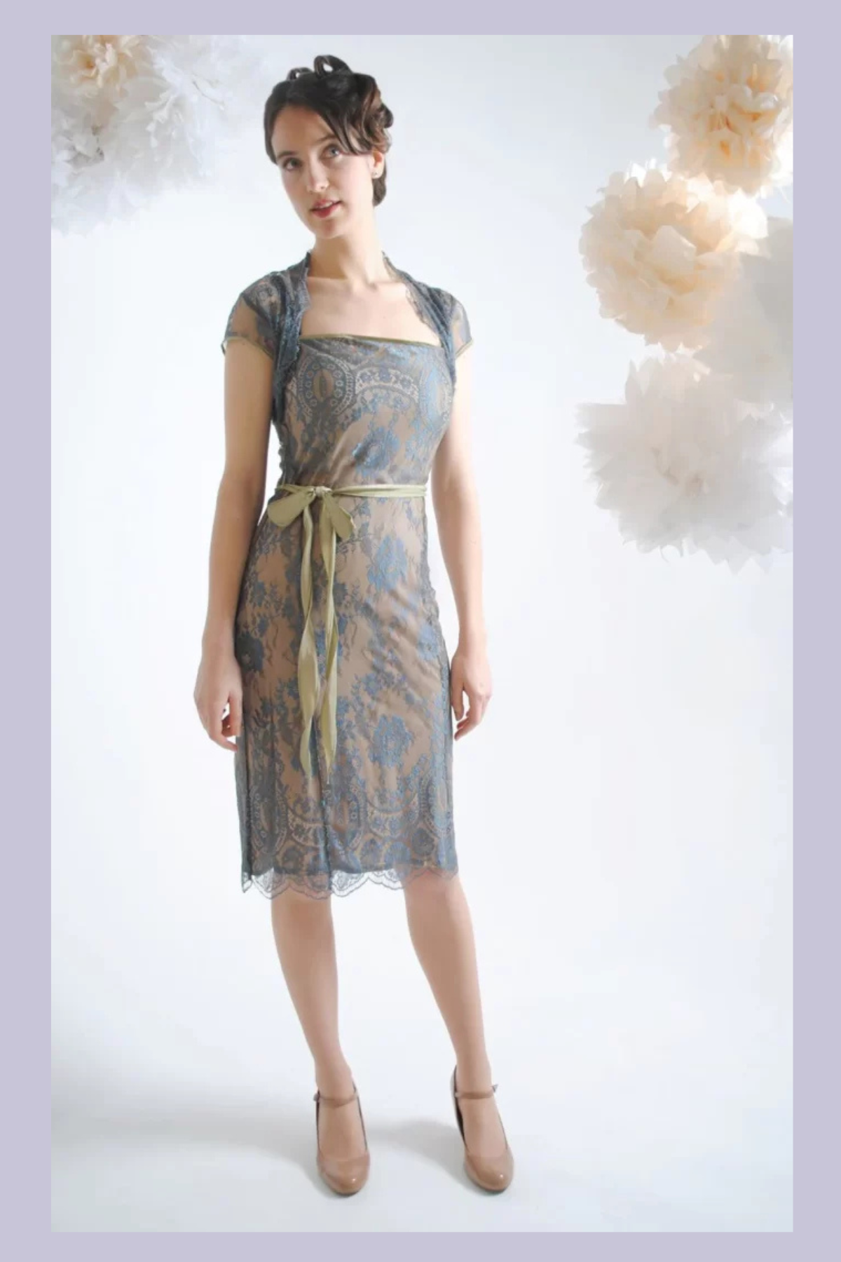 Pitsimekko Olivia, koko 36, Blue Pearl