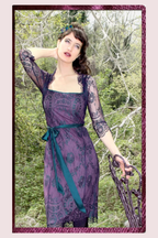 Pitsimekko Olivia, koko 44, Midnight & Currant