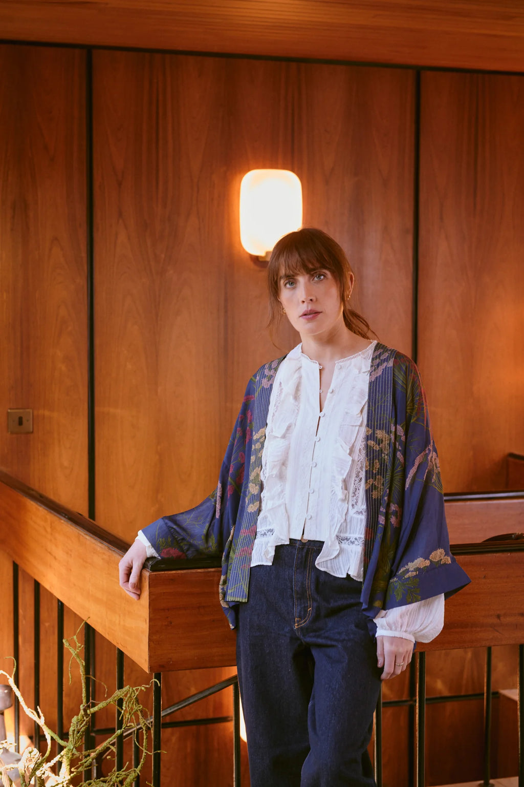 Mini Kimono, Parsley Seed Navy