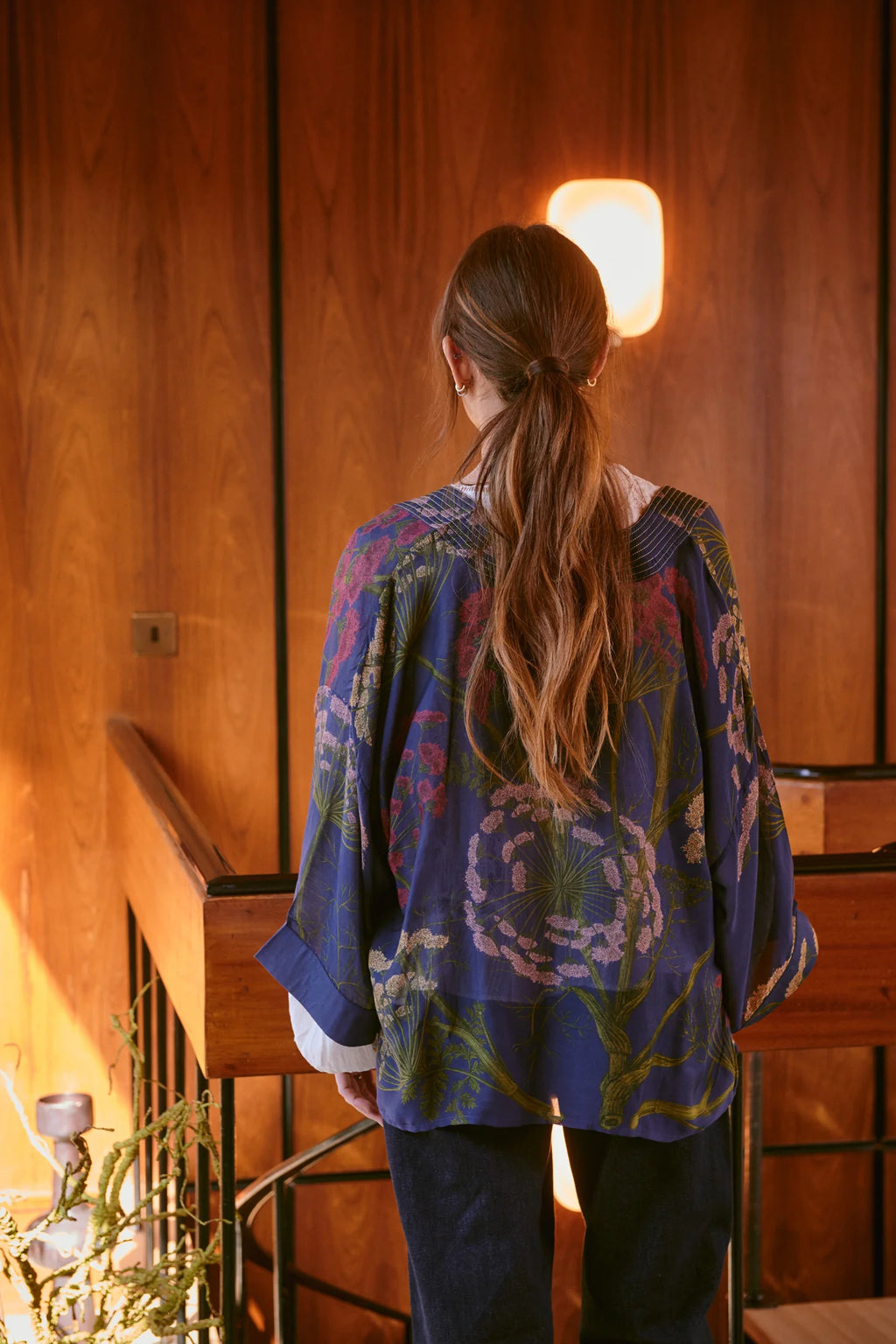 Mini Kimono, Parsley Seed Navy