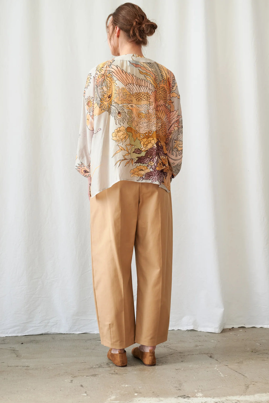 Phoenix Grey Mini Kimono
